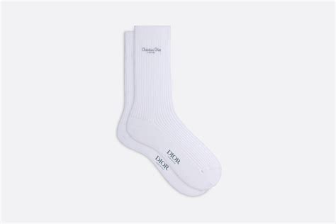 calzini dior|Calze Dior Sporty Cotone bianco e rosa .